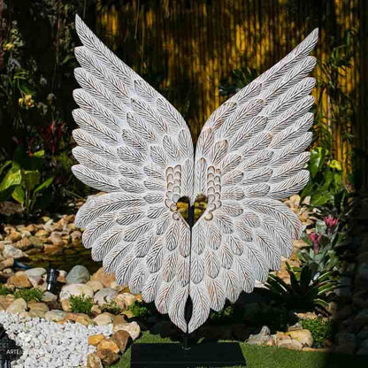 par de asas entalhadas na madeira para decoracao de casa ambientes paredes objetos decorativos indonesian timor balinese artesanatos handicrafts artesintonia patina boho 3