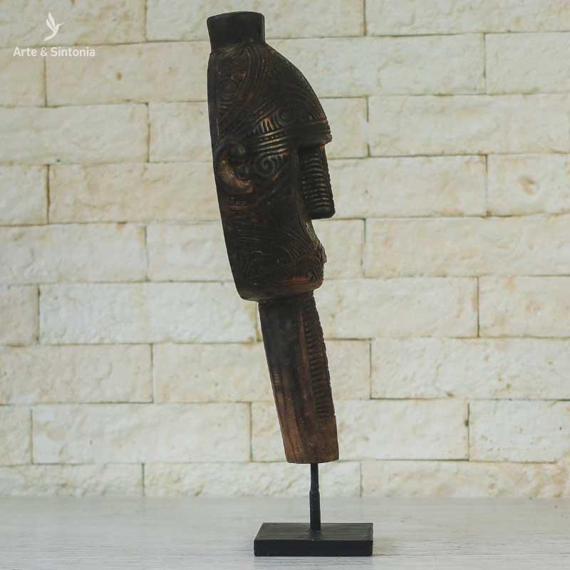 mascara decorativa tribal maori primitiva aborigene decoracao etnica etnicos objetos decorativos entalhados madeira decore sua casa artesintonia bali indonesia 6