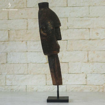 mascara decorativa tribal maori primitiva aborigene decoracao etnica etnicos objetos decorativos entalhados madeira decore sua casa artesintonia bali indonesia 6