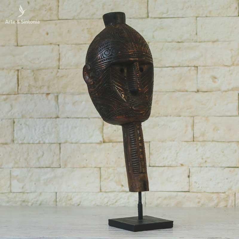 mascara decorativa tribal maori primitiva aborigene decoracao etnica etnicos objetos decorativos entalhados madeira decore sua casa artesintonia bali indonesia 6