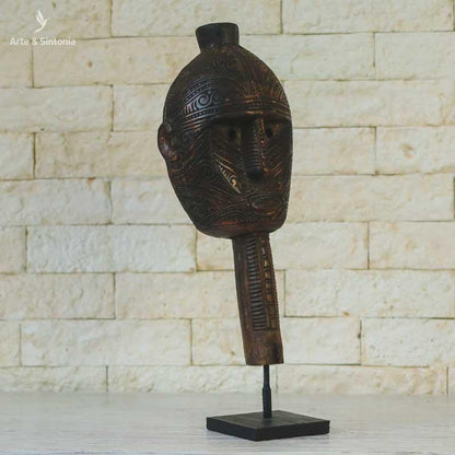 mascara decorativa tribal maori primitiva aborigene decoracao etnica etnicos objetos decorativos entalhados madeira decore sua casa artesintonia bali indonesia 6