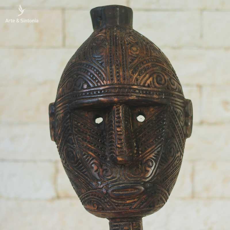 mascara decorativa tribal maori primitiva aborigene decoracao etnica etnicos objetos decorativos entalhados madeira decore sua casa artesintonia bali indonesia 9