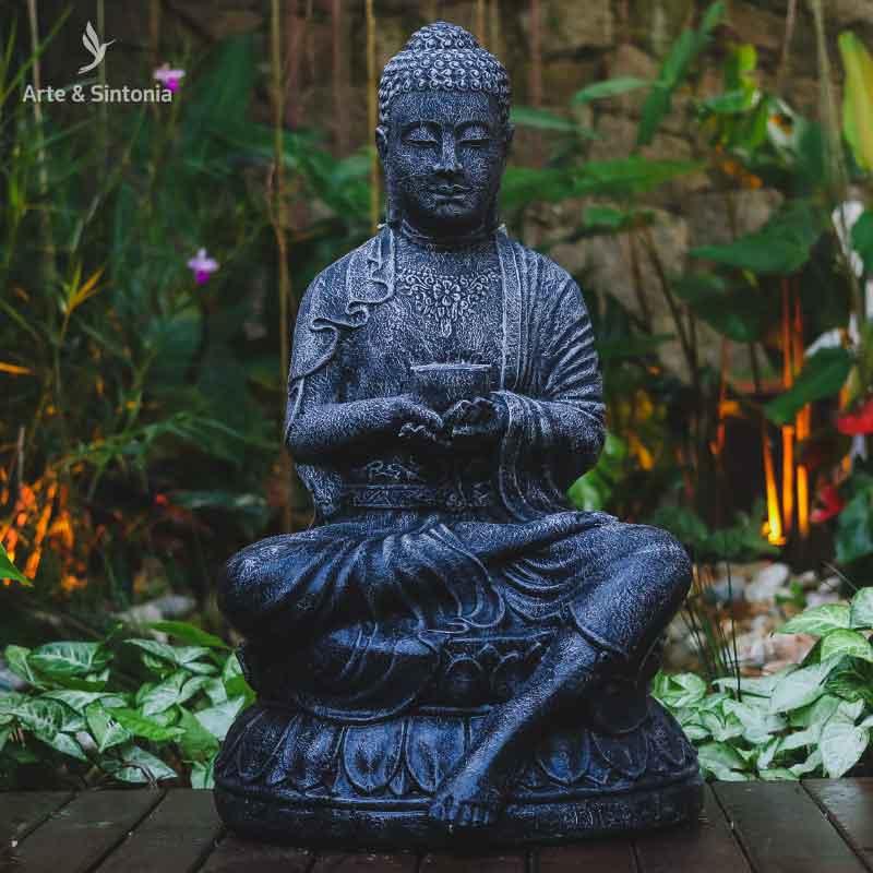 escultura buddha buda fibrocimento para jardim home decor decoracao balinesa bali garden decoracao zen artesintonia objetos misticos 4