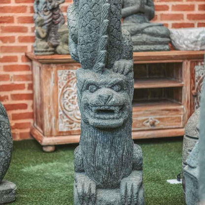 Escultura Dragão em pedra &quot;Green Stone&quot; - Arte &amp; Sintonia bali23, dragoes, esculturas, estatuas de jardim, facenews, garden, pedra
