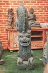 Escultura Dragão em pedra "Green Stone" - Arte & Sintonia bali23, dragoes, esculturas, estatuas de jardim, facenews, garden, pedra