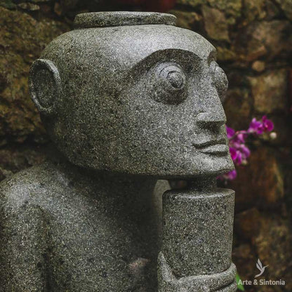 escultura primitivo pedra vulcanica jardim zen garden zengarden balinesa bali arte baliart arte decorativa totem stone