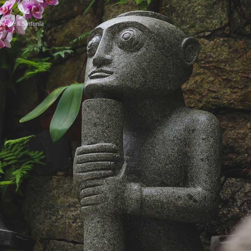 escultura primitivo pedra vulcanica jardim zen garden zengarden balinesa bali arte baliart arte decorativa totem stone sculpture
