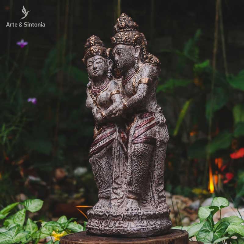 escultura rama sita tons pasteis home decor decoracao garden jardim decoracao hindu hinduismo artesanal balines bali indonesia artesintonia couple