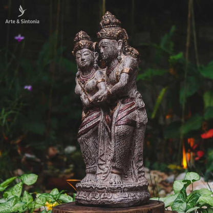 escultura rama sita tons pasteis home decor decoracao garden jardim decoracao hindu hinduismo artesanal balines bali indonesia artesintonia couple