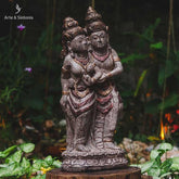 escultura rama sita tons pasteis home decor decoracao garden jardim decoracao hindu hinduismo artesanal balines bali indonesia artesintonia cimento cement couple