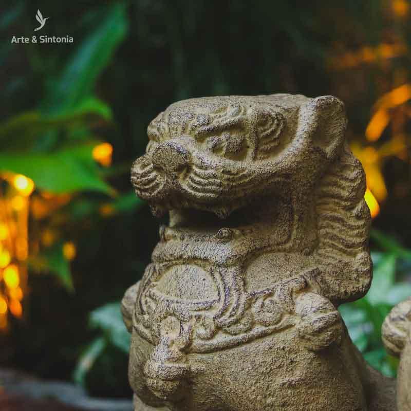 esculturas leoes fu claro budistas cimento divindades hindu hinduismo home decor decoracao jardim garden zen bali indonesia artesintonia 6