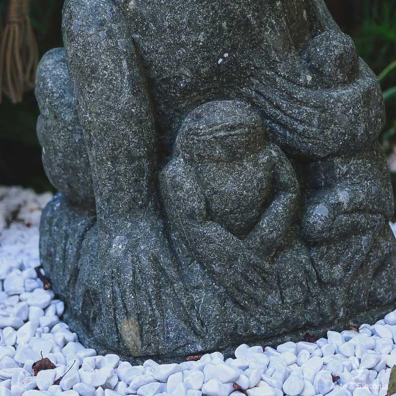 fonte sapo animais prosperidade pedra decoracao decor garden bali zen balinesa artesanato a mao handmade