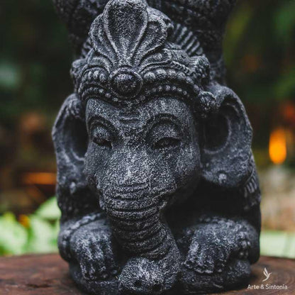 escultura ganesh ganesha pedra home decor decoracao zen hindu hinduismo jardim garden divindades artesintonia postura invertida yoga yogini stone cement cimento indonesia balinese 7