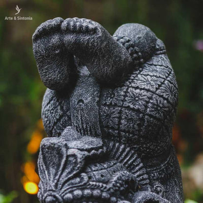 escultura ganesh ganesha pedra home decor decoracao zen hindu hinduismo jardim garden divindades artesintonia postura invertida yoga yogini stone cement cimento indonesia balinese 8