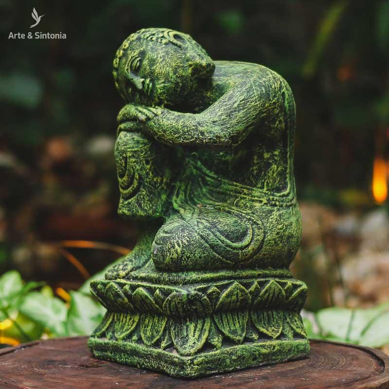 escultura buda buddha verde pedra garden jardim home decor decorativo decoracao zen balinesa bali indonesia budismo artesintonia relax 2