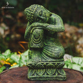 escultura buda buddha verde pedra garden jardim home decor decorativo decoracao zen balinesa bali indonesia budismo artesintonia garden cement sculpture cimento 2