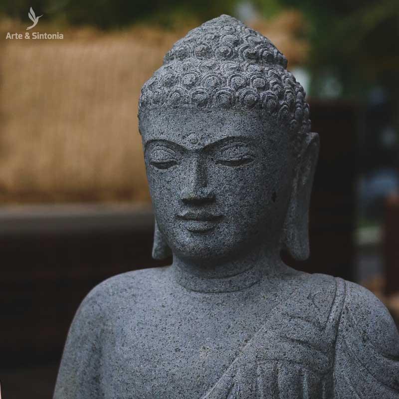 Estátua Buda de Pedra de Rio | Bali - Arte &amp; Sintonia bali23, budas, estatuas de jardim, garden, lancamentos, pedra