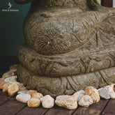 Estátua Buda de Pedra Vulcânica 120cm - Arte & Sintonia bali23, budas, estatuas de jardim, garden, lancamentos, pedra