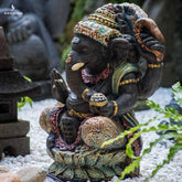 escultura para jardim hindu ganesh ganesha pedra colorido decoracao hindu zen artesanal bali arte artesintonia 2