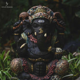 escultura para jardim hindu ganesh ganesha pedra colorido decoracao hindu zen artesanal bali arte artesintonia 1