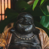 escultura buddha buda happy feliz gordo madeira divindades hindu hinduismo artesanal artesanato bali indonesia artesintonia