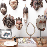 african art decor home decoracao africana decoration wall masks mascaras paredes artesintonia