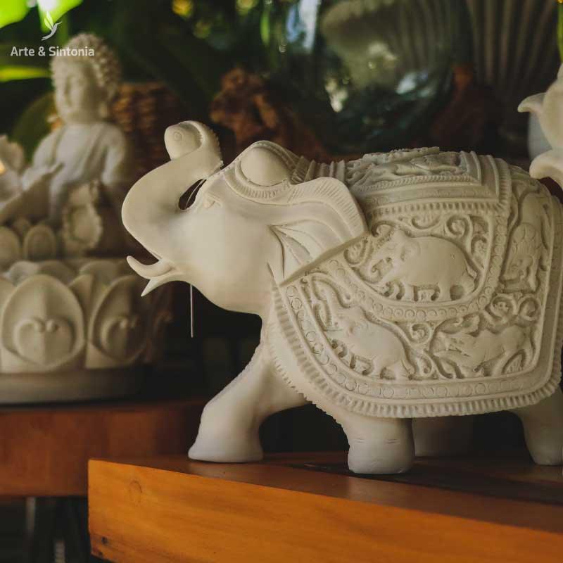 Elefante em Marmorite 30cm | Bali - Arte &amp; Sintonia animais, brasil, esculturas, Marmorite