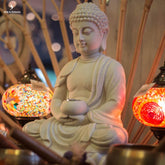 Escultura Buda Meditando 45cm - Arte & Sintonia 10ff, Buda All, Budas, Marmorite, Zen