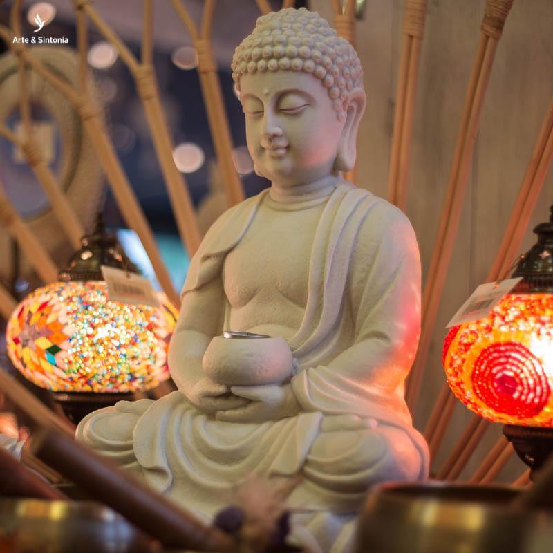 Escultura Buda Meditando 45cm - Arte &amp; Sintonia 10ff, Buda All, Budas, Marmorite, Zen