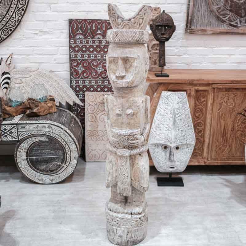 escultura madeira esculpida primitivo timor ancestral bali indonésia artesanato decorativo decoration wood balinese artesintonia loja comprar
