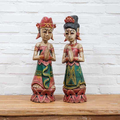 rama sita casal mitologia bal balinesa balines arte artesanato handmade madeira entalhada decor decoration decorativo