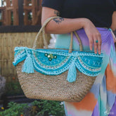 bolsa fibra natural azul artesanal moda bali indonesia artesintonia 1