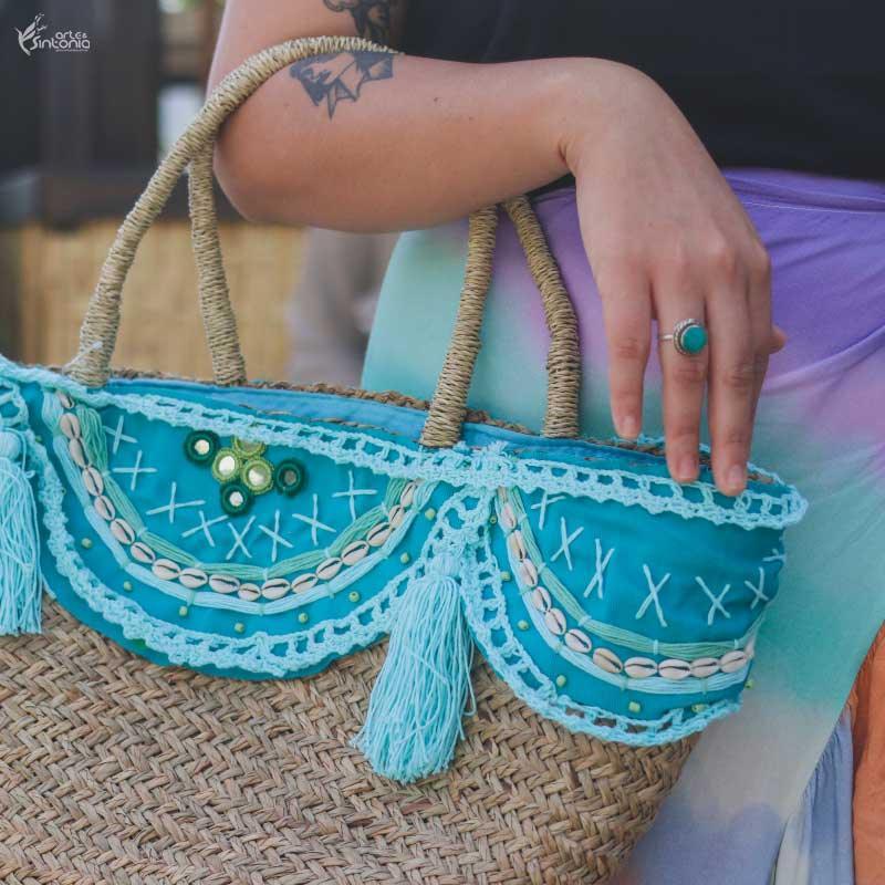 bolsa fibra natural azul artesanal moda bali indonesia artesintonia 5