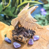 escultura estatua aguia voando bali decoracao handicraft artesanato decorativo artesintonia wood eagle 3