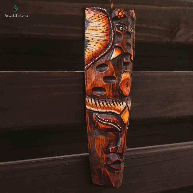 Máscara Tribal de Bali - Elefante - Arte &amp; Sintonia animais, bali2021, lote1, madeira, mascaras