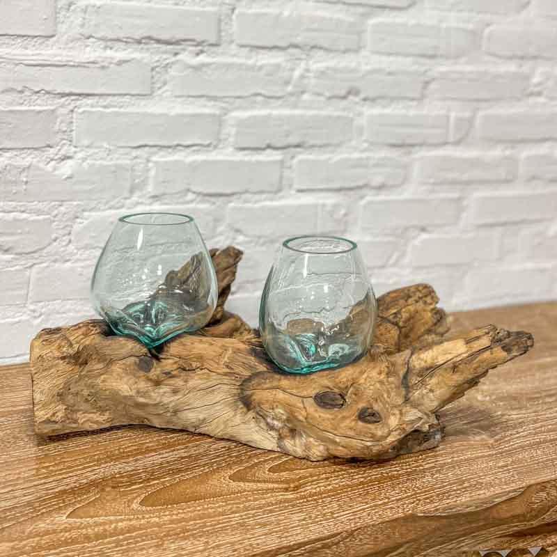 vaso terrário tronco madeira teca teka wood glass zen decor decoração decoration home casa lar bali balinês balinesa arte artesão artesanato indonésia 11