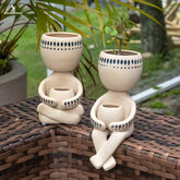 Vaso Boneco de Cerâmica 20cm - Arte & Sintonia ceramica, Garden, lancamentos, Vaso, Vasos